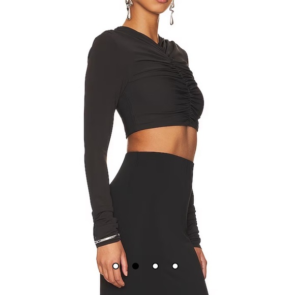 L’ACADEMIE Black Mae Crop Top size medium - Picture 3 of 11